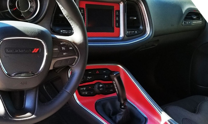 Custom Interior Dress Up Decal Kit 2015-18 Dodge Challenger - Click Image to Close